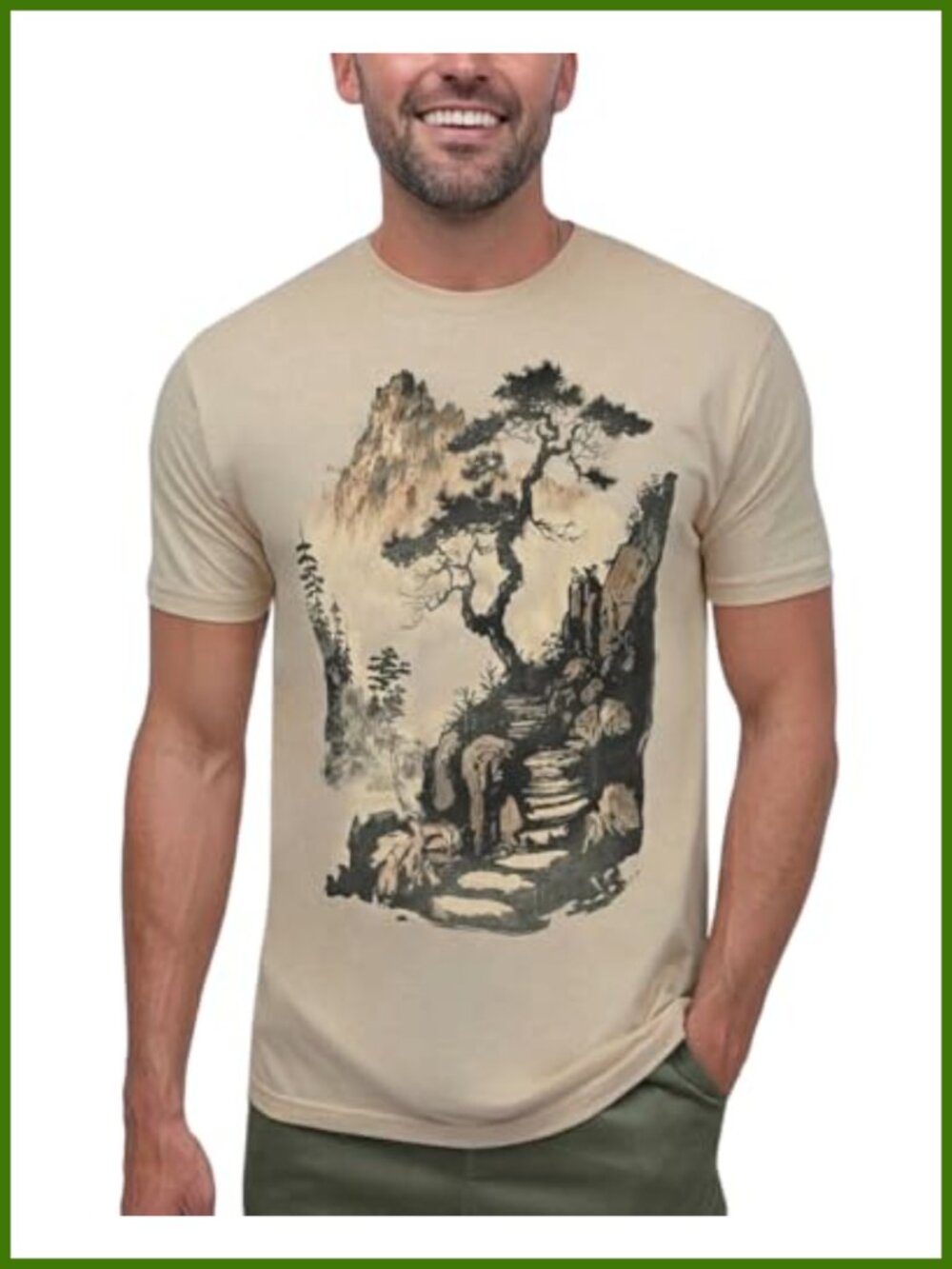 Men's Graphic T-Shirt Trippy Space Design Cotton Poly Blend Crew Neck Tee